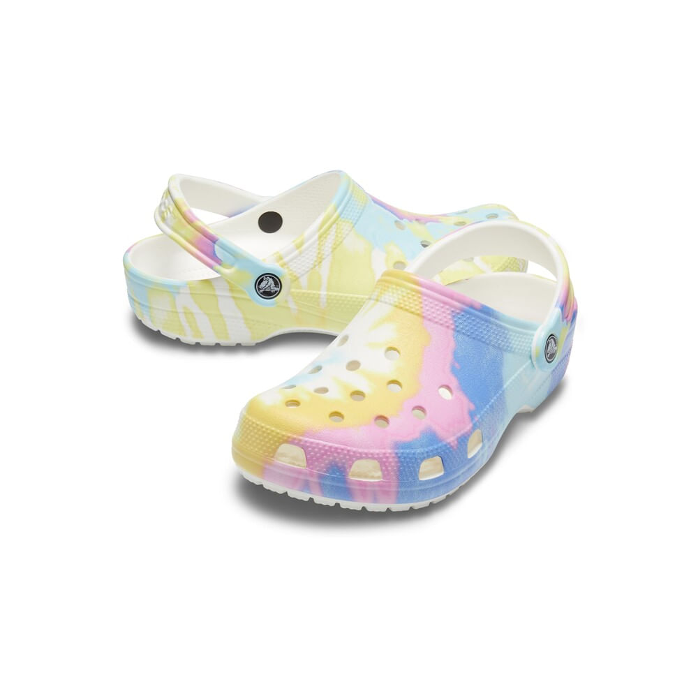 Sand lia Crocs Classic Tie Dye Graphic Clog WHITE MULTI Crocs