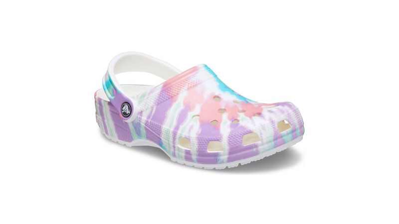 Sand lia Crocs Classic Tie Dye Graphic Clog FRESCO MULTI