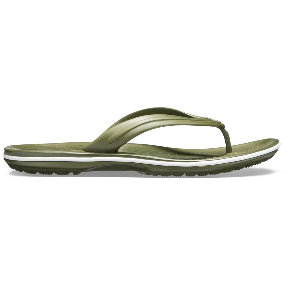 Chinelo Crocs Crocband™ Flip ARMY GREEN/WHITE 37