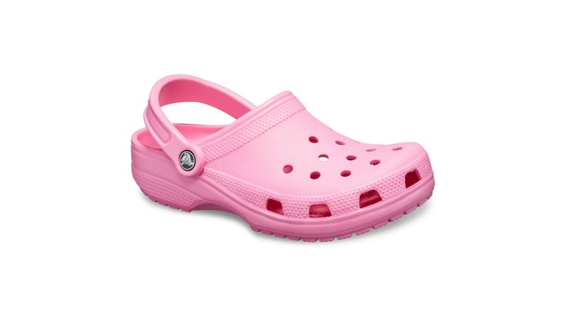 womans pink crocs