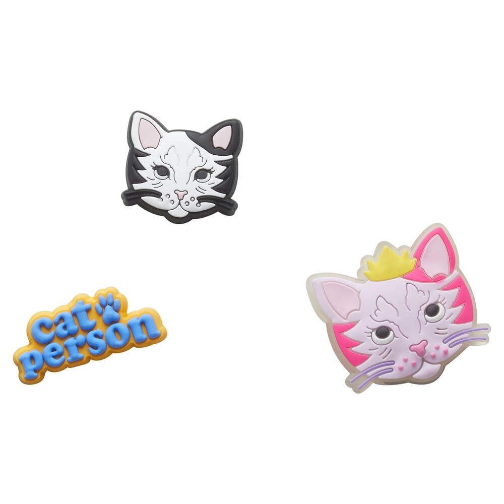 Jibbitz™ Cat Person Pack com 3 Peças UNICO