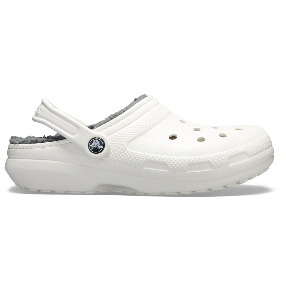 Sandália Crocs Classic Lined Clog WHITE/GREY 36