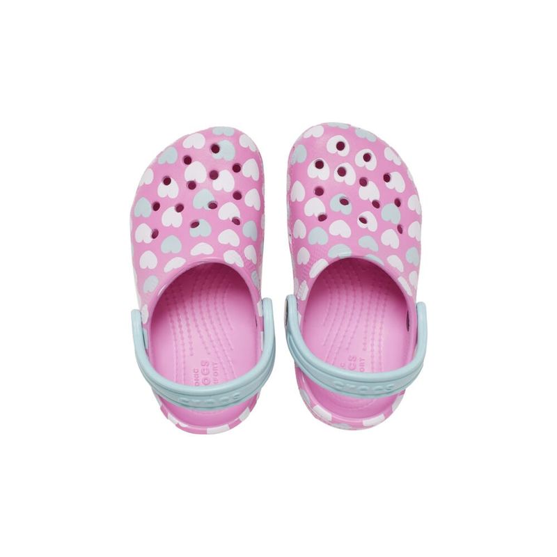 Sandália Crocs Classic Easy Icon Clog Infantil Taffy Pink/Multi