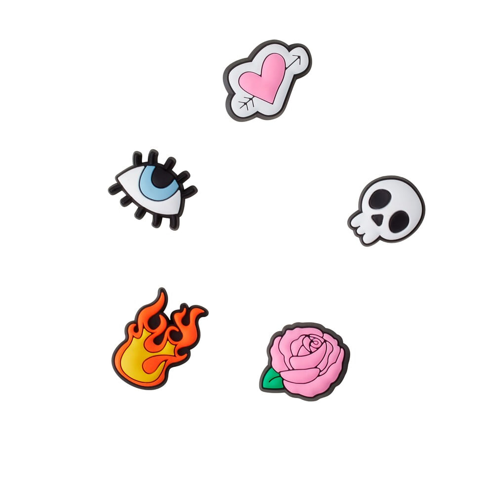 Jibbitz™ Hand Drawn Symbols Pack com 5 Peças Unico