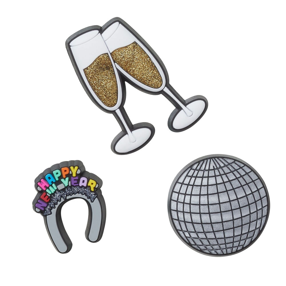 Jibbitz™ Ano Novo Pack com 3 Unidades UNICO