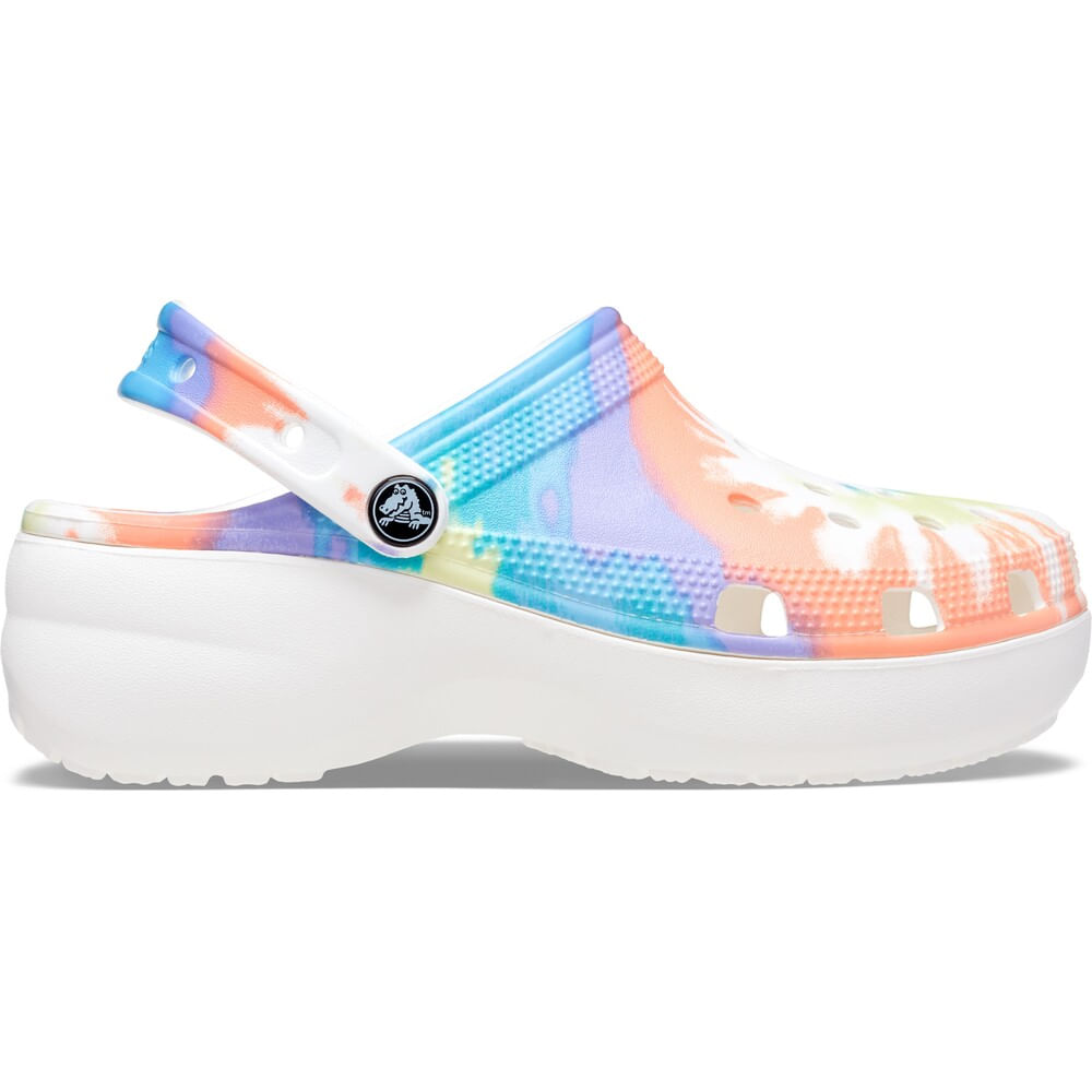 Sandália Crocs Classic Platform Clog Tie Dye OXYGEN/MULTI 34