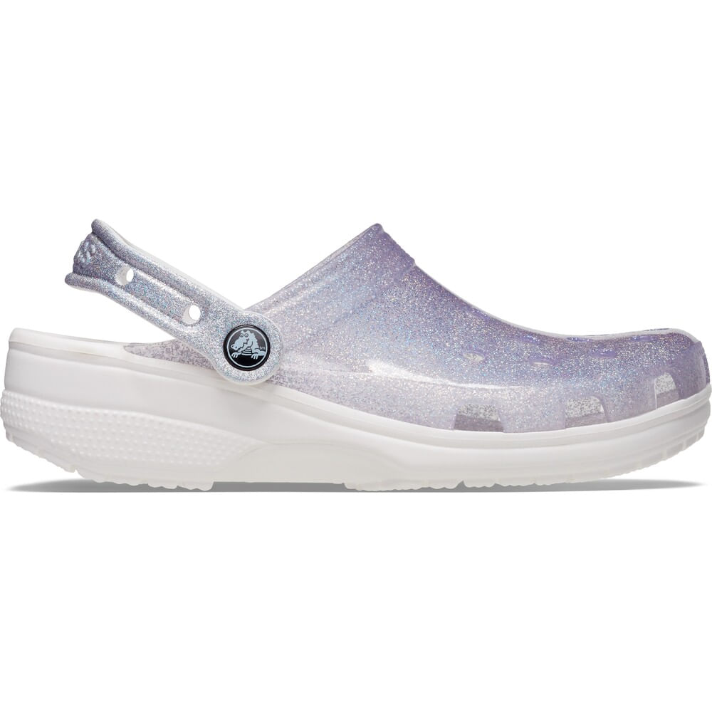Sandália Crocs Classic Clog Translucent Glitter WHITE 35