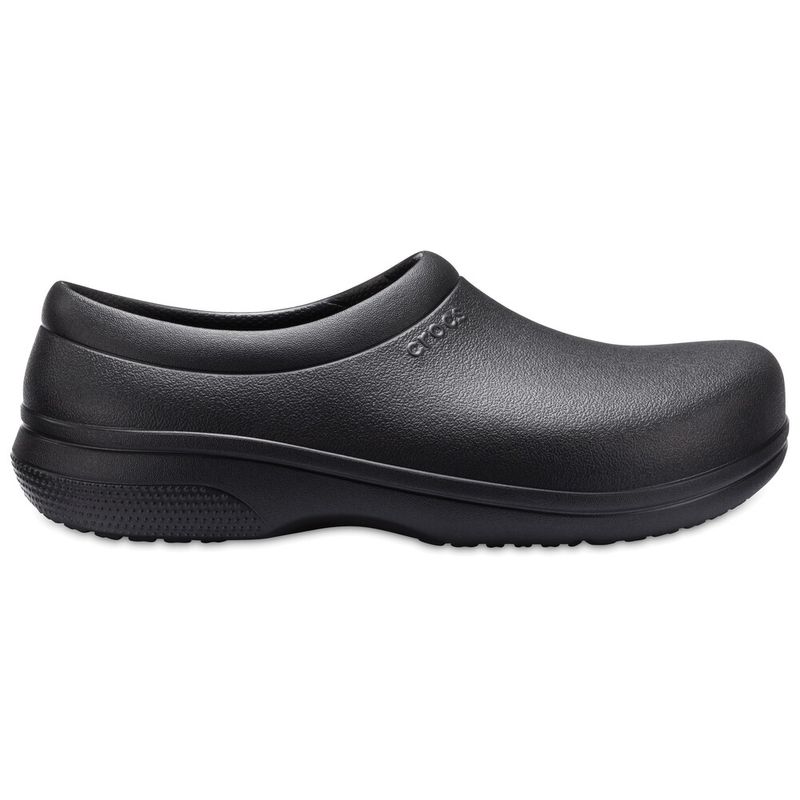 Clog Crocs On The Clock Work Slipon BLACK