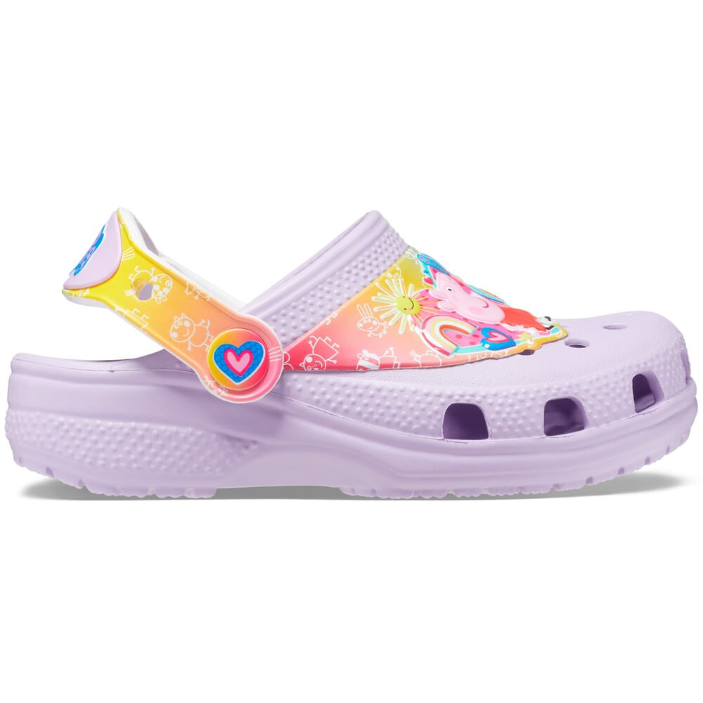 Sandália Crocs Classic FunLab I Am Peppa Pig Clog Infantil LAVENDER 25