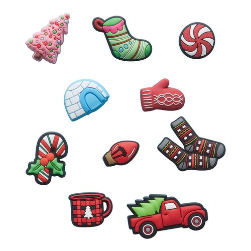 Jibbitz™ Happy Holidays Pack com 10 peças
