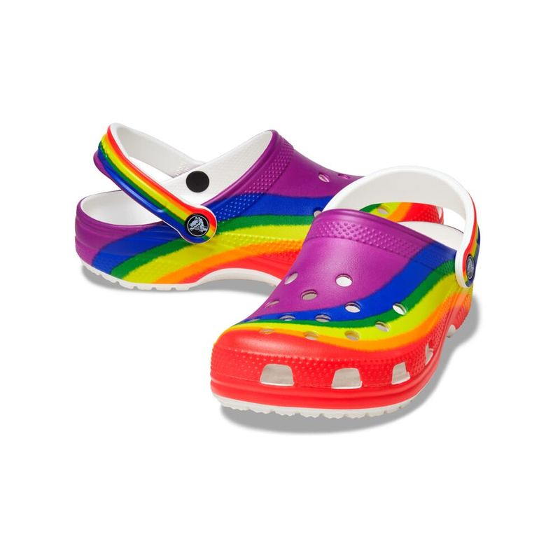 Sandália Crocs Classic Rainbow Dye Clog RAINBOW