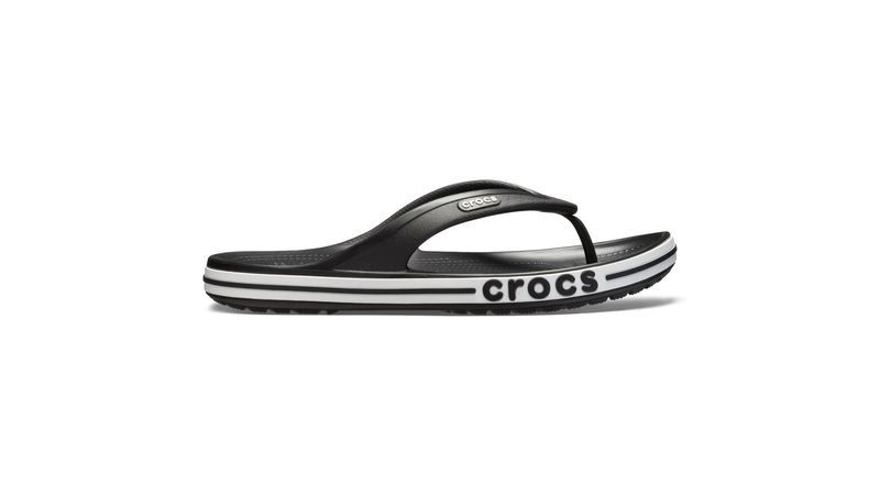 Chinelo Crocs Bayaband Flip BLACK/WHITE