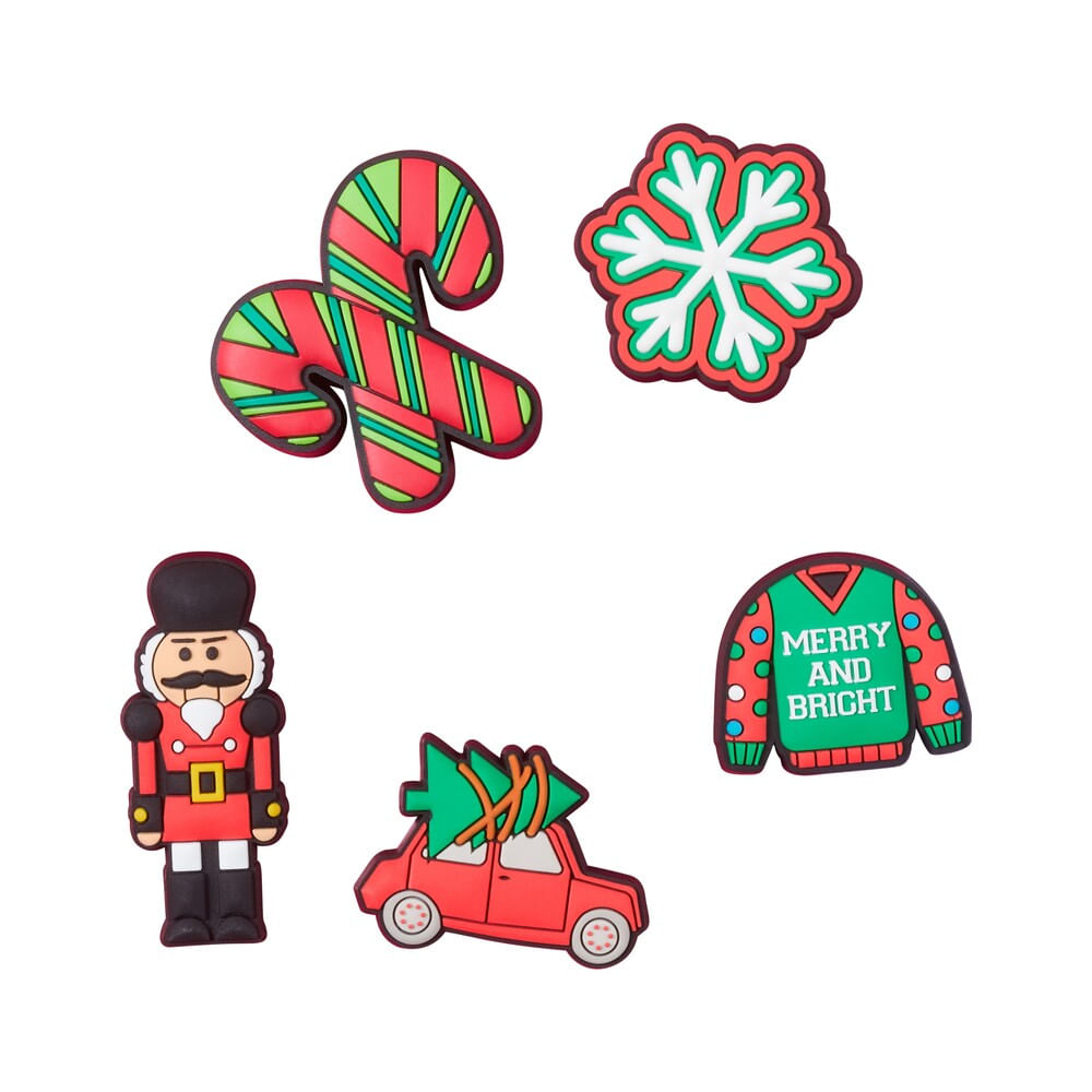 Jibbitz™ Ornamento Vermelho e Verde Pack com 5 Peças Unico