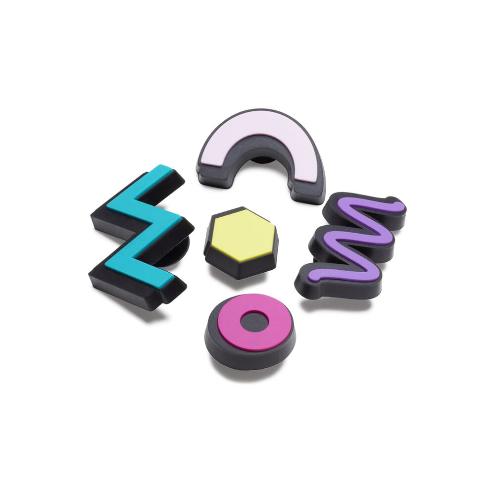 Jibbitz™ 90S Shapes Pack com 5 Peças Unico