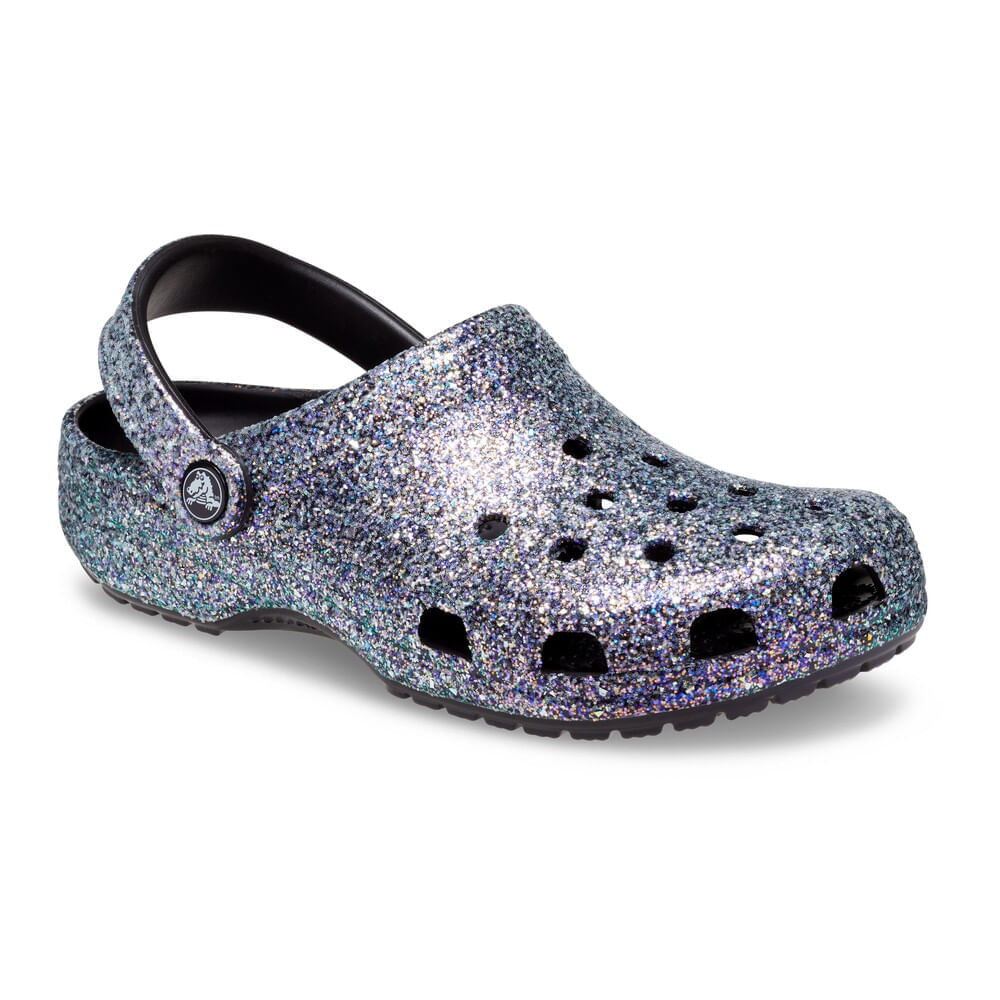 Sandália Crocs Classic Glitter Clog BLACK/MULTI