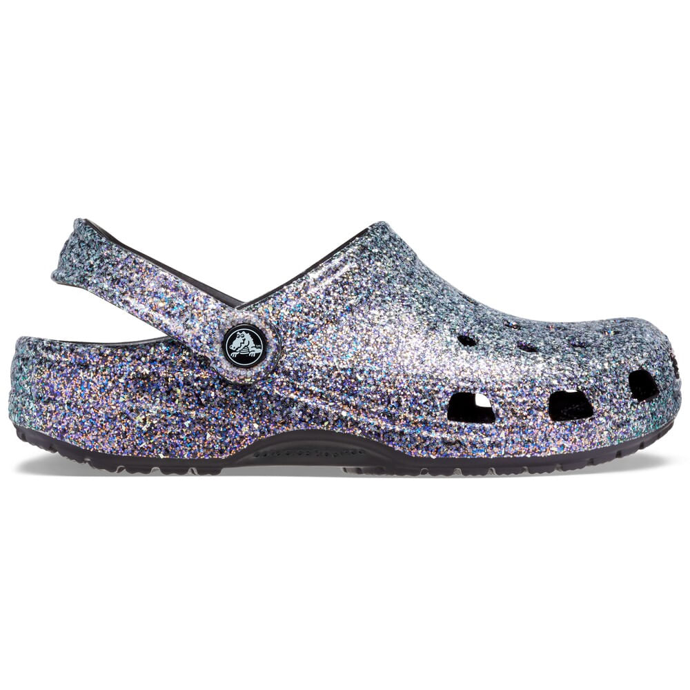 Sandália Crocs Classic Glitter Clog BLACK/MULTI 36