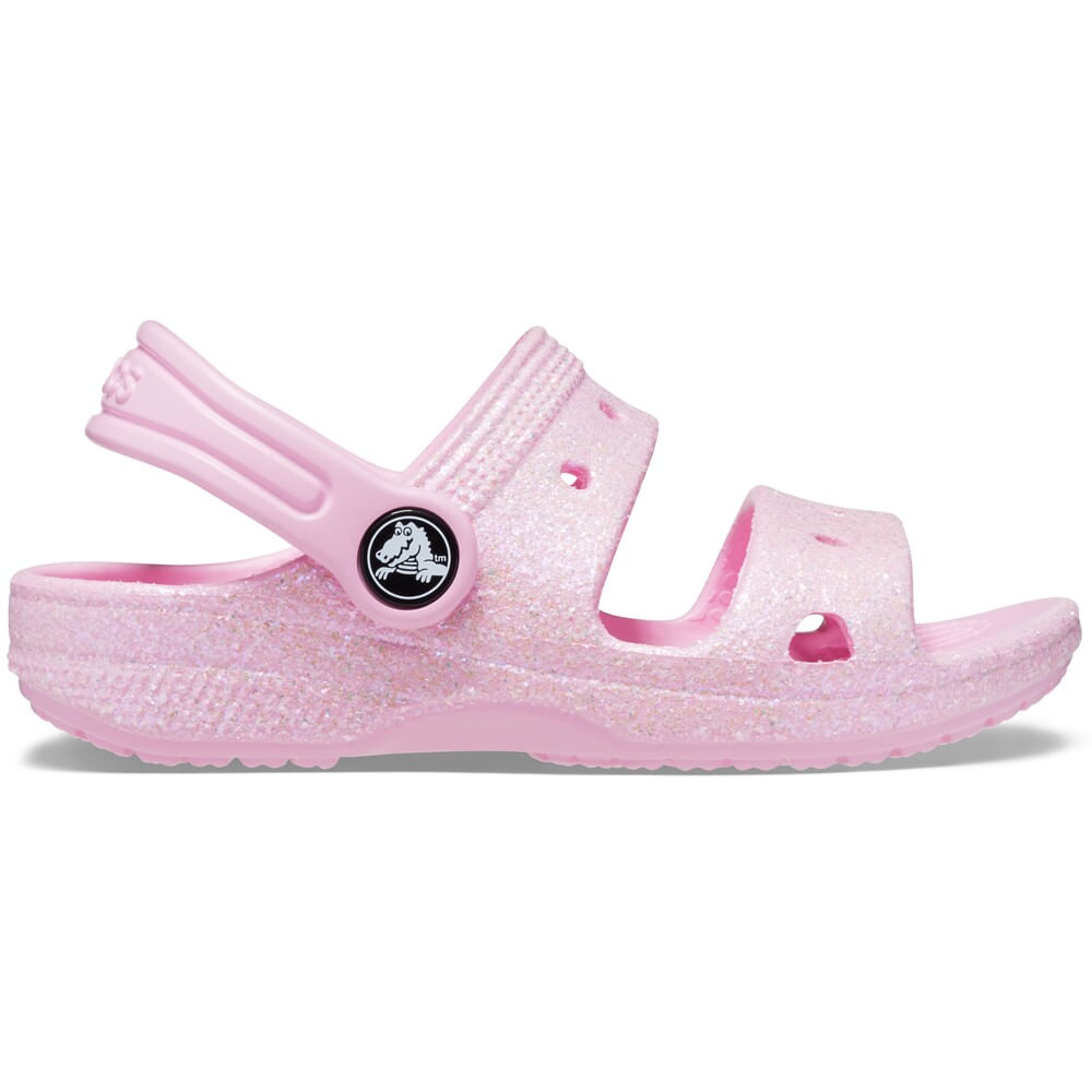 Sandália Crocs Classic Glitter Sandal Infantil FLAMINGO 22