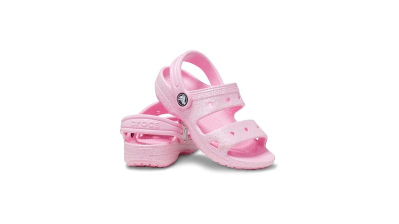 Sand lia Crocs Classic Glitter Sandal Infantil FLAMINGO
