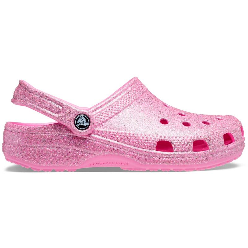 Sandália Crocs Sandália Crocs Classic Glitter II Clog TAFFY PINK
