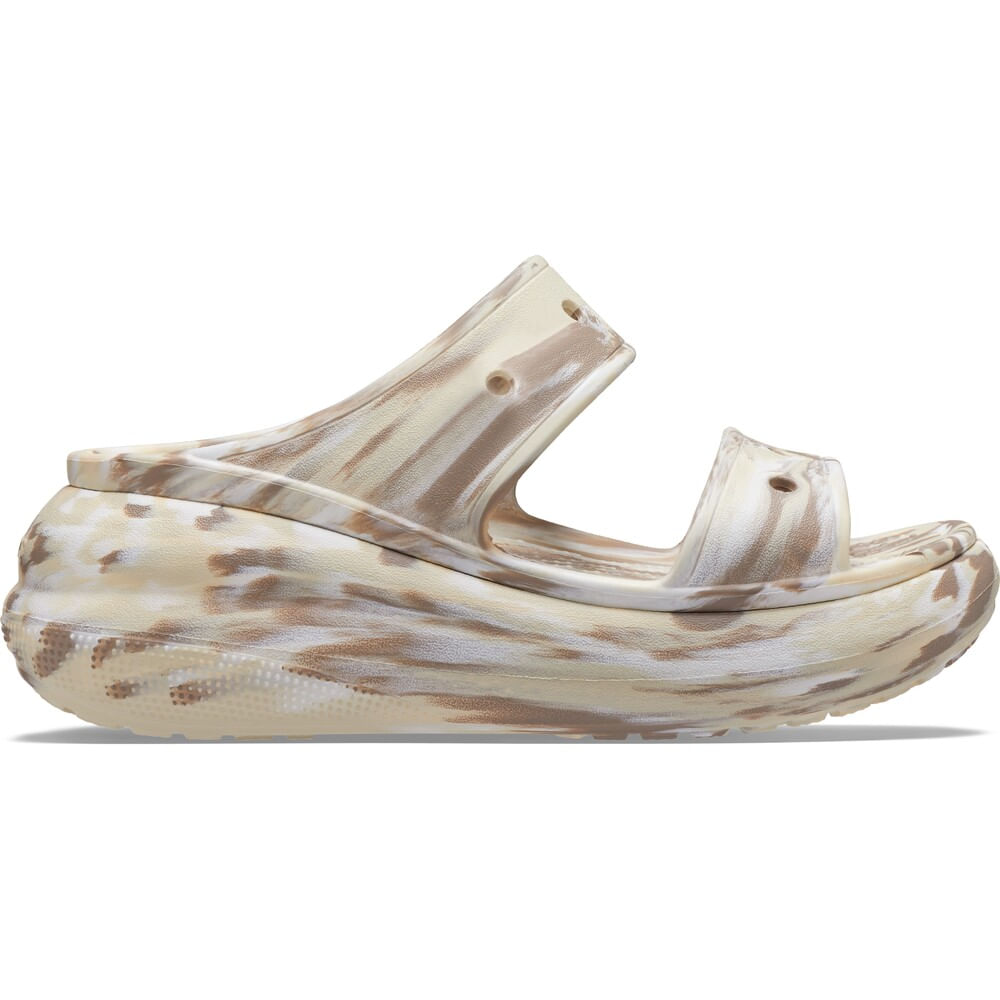 Sandália Crocs Classic Crush Marbled Sandal BONE/MULTI 40