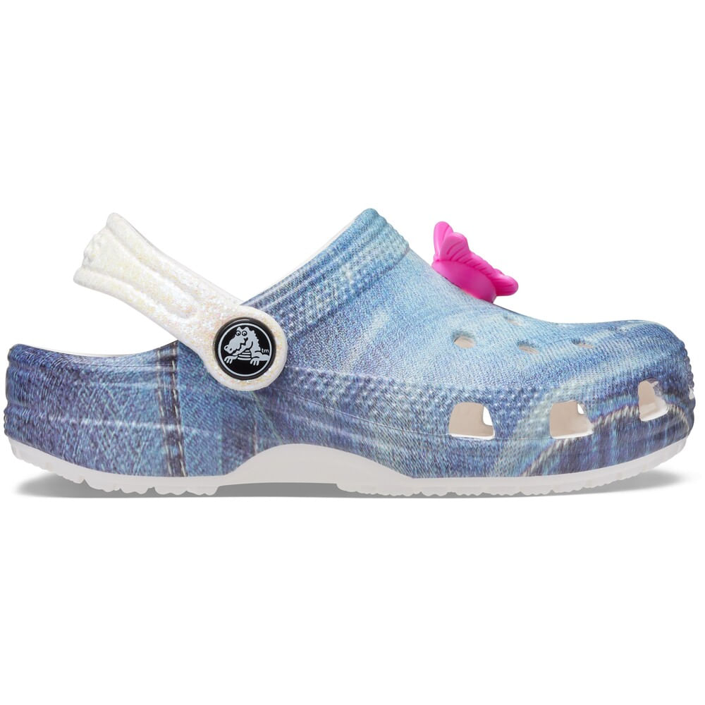Sandália Crocs Classic Denim Clog InfantilWHITE/MULTI 22