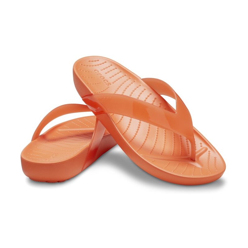 Chinelo Crocs Splash Shine Flip PERSIMMON