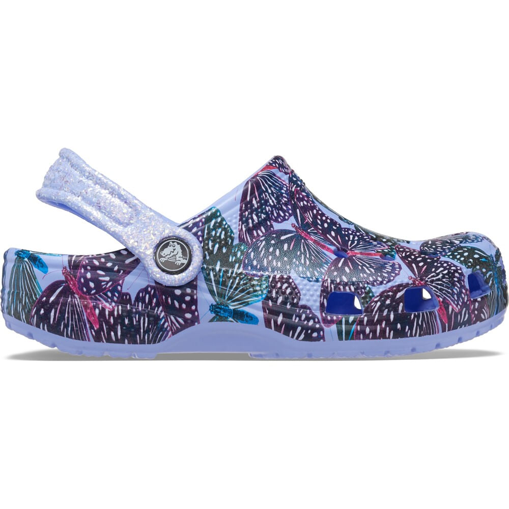 Sandália Crocs Classic Butterfly Clog Infantil MOON JELLY/MULTI 22