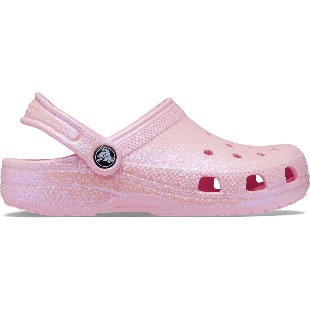 Sandália Crocs Classic Glitter Clog Juvenil FLAMINGO 22