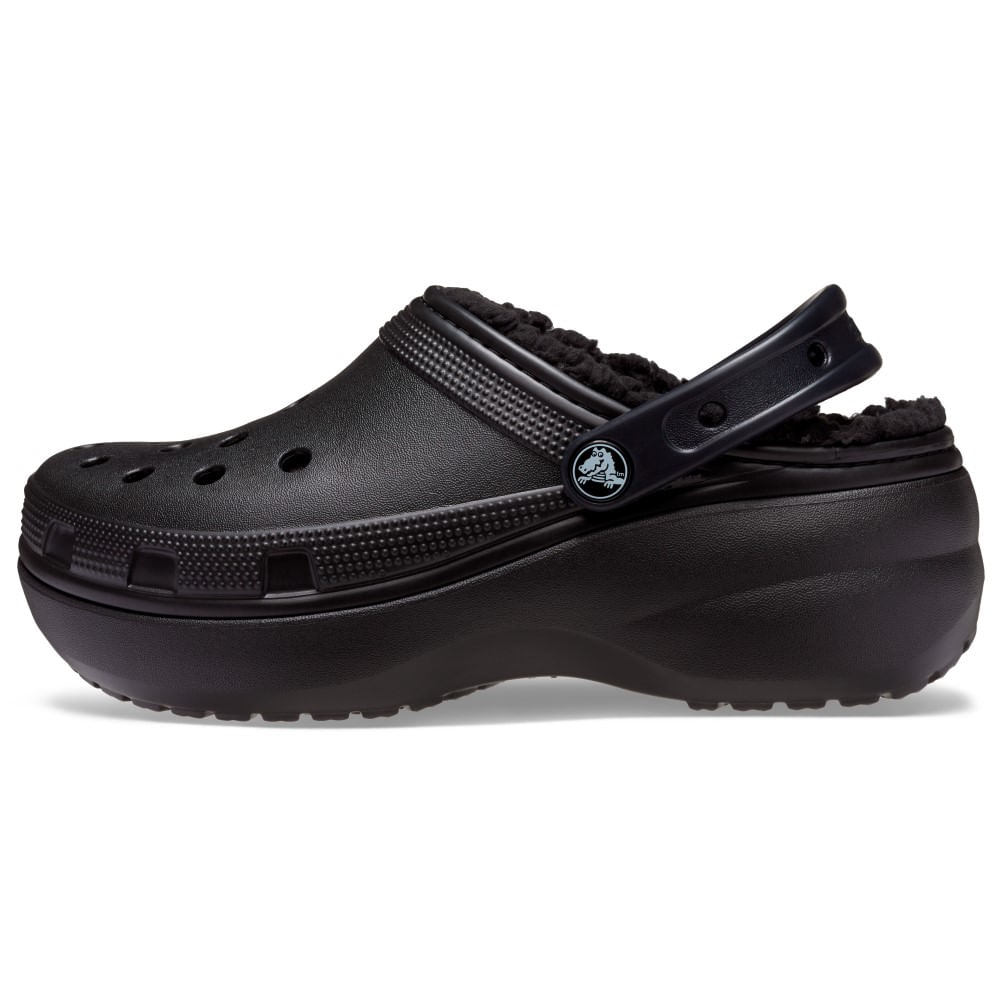 Sandália Crocs Classic Platform Lined Clog Black 8060