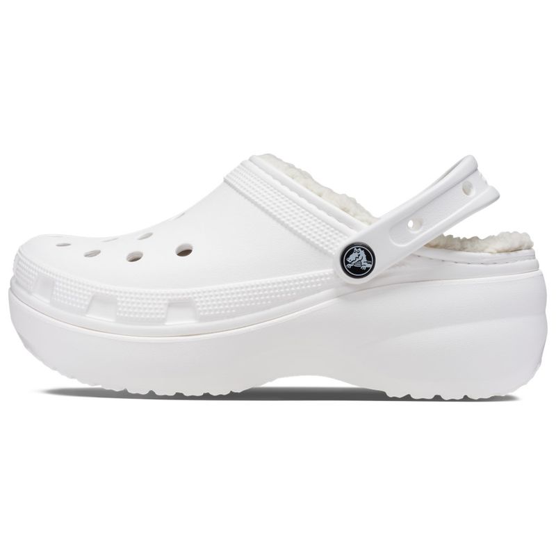 Sandália Crocs Classic Platform Lined Clog White