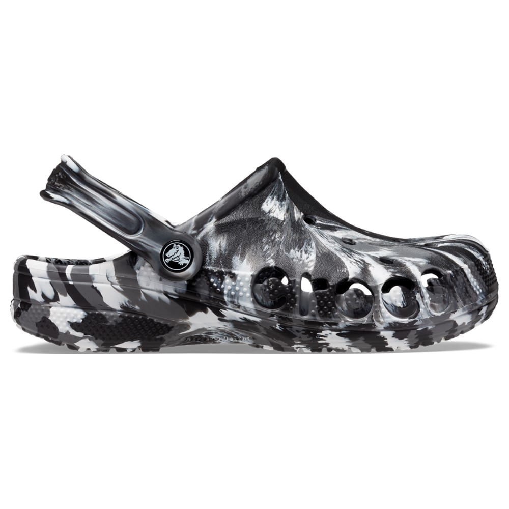 Sandália Crocs Baya Marbled Clog BLACK/WHITE 35