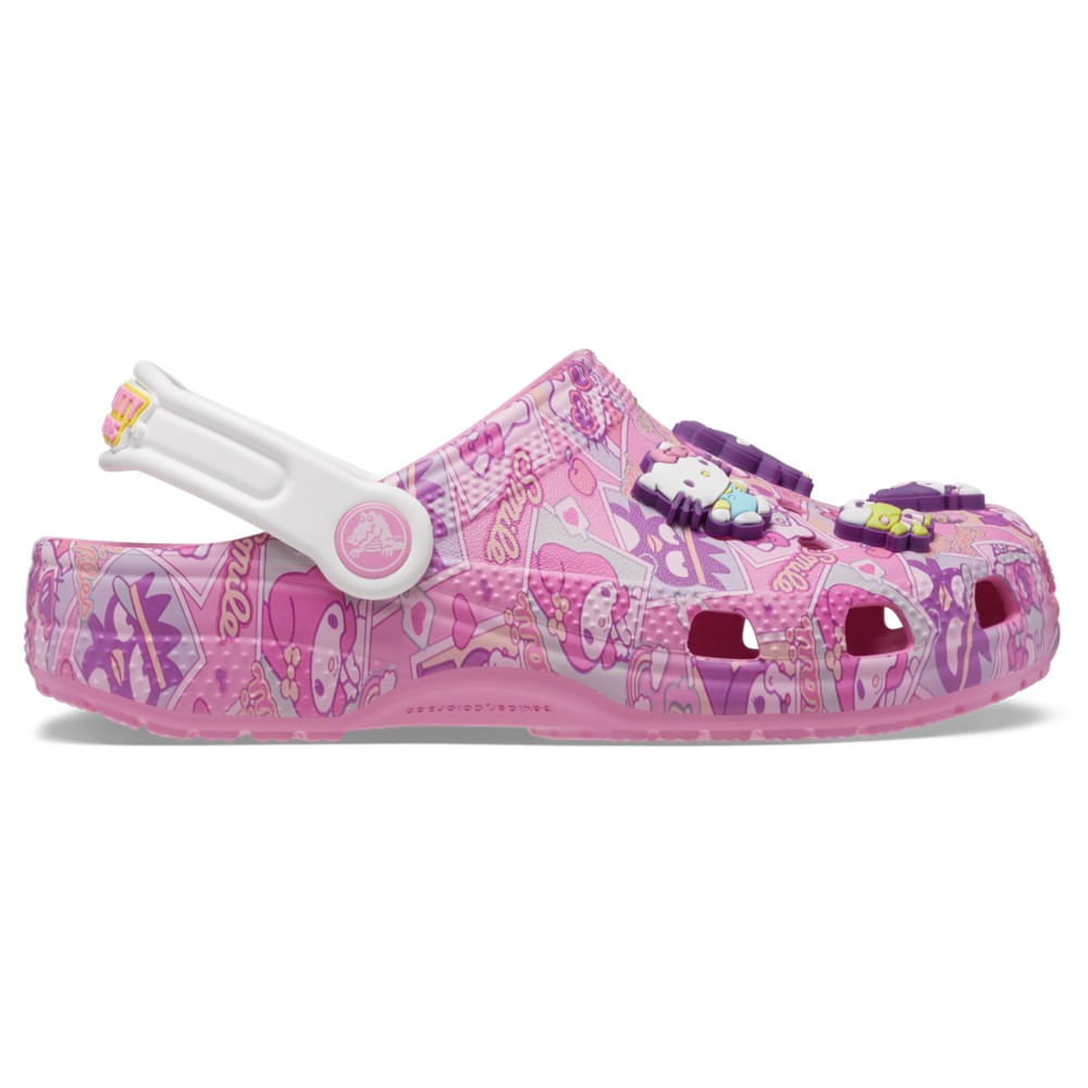 Sandália Crocs Classic Hello Kitty Clog Infantil PINK