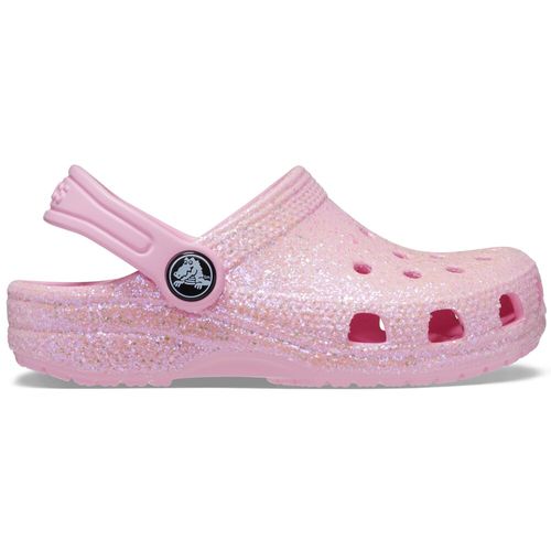 Sandália Crocs Classic Glitter Clog Infantil FLAMINGO