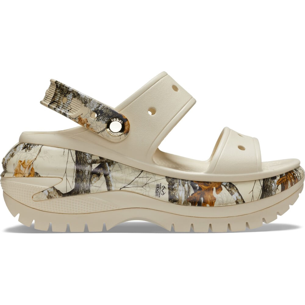 Sandália Crocs Classic Mega Crush Real Tree Sandal BONE 38
