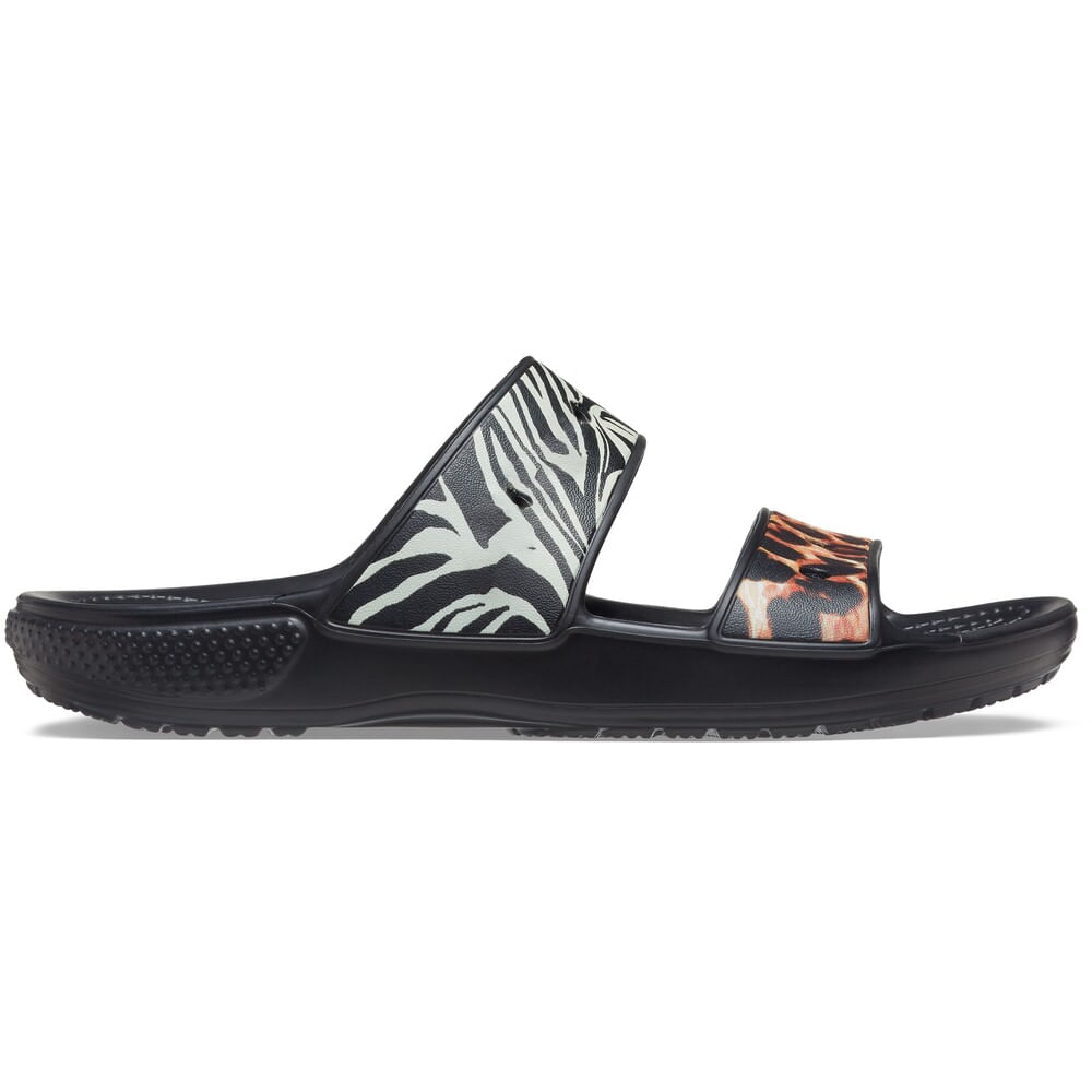 Sandália Crocs Classic Animal Remix Sandal BLACK/MULTI 34
