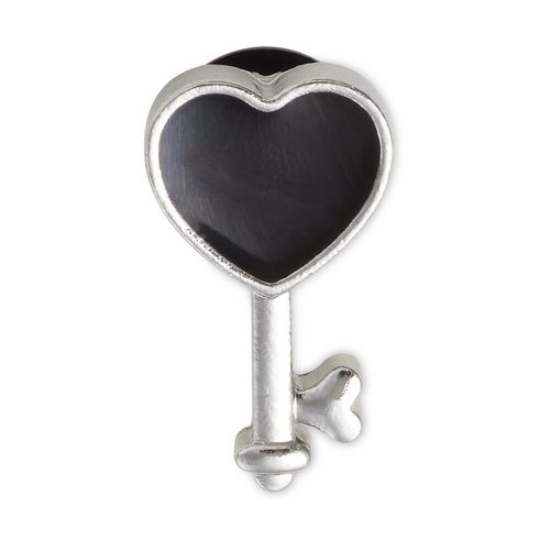 Jibbitz™ Chave de Coração Preto e Prateado