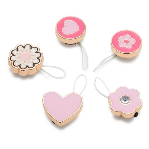 Jibbitz™ Para tira da sandália Rosa Elevados Pack com 5 Unidades