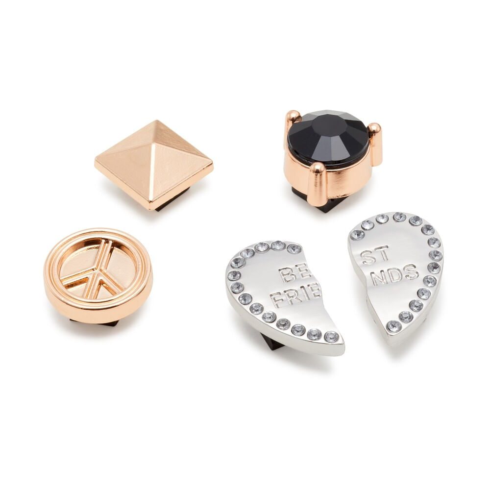 Jibbitz™ Para cadarço Preto e Dourado Pack com 5 Unidades Unico