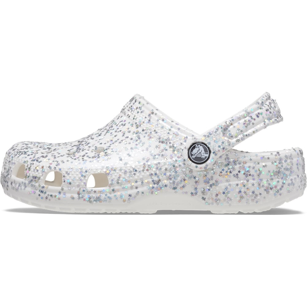 Sandália Crocs Classic Starry Glitter Clog Juvenil WHITE