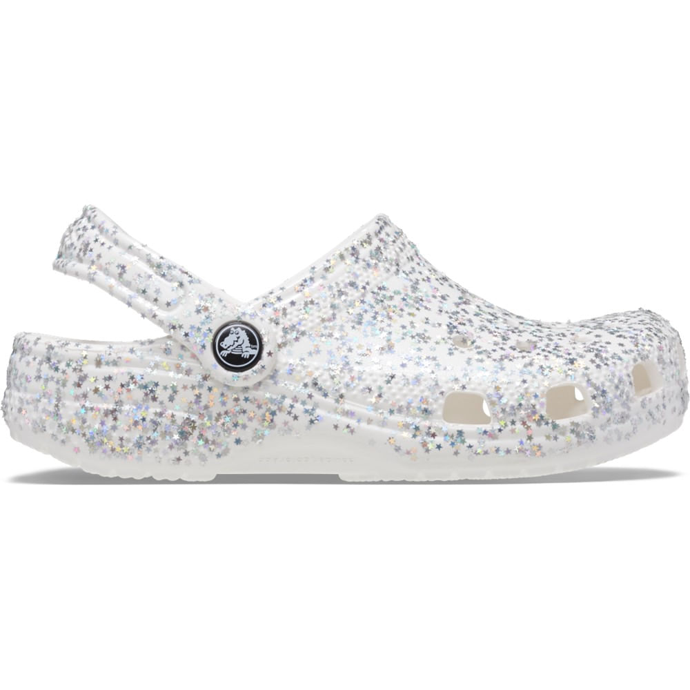 Sandália Crocs Classic Starry Glitter Clog Infantil WHITE 22