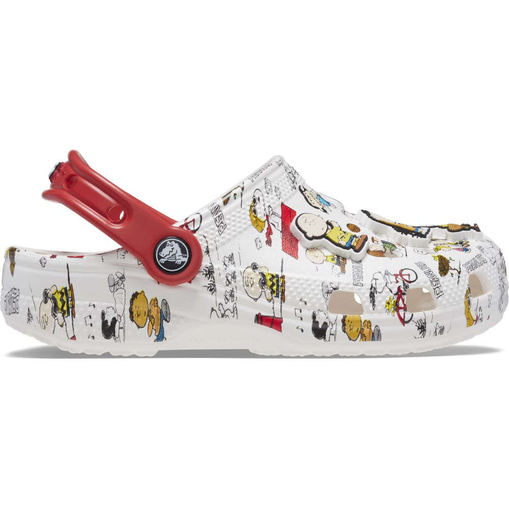 Sandália Crocs Classic Peanuts Clog Juvenil WHITE/MULTI 22