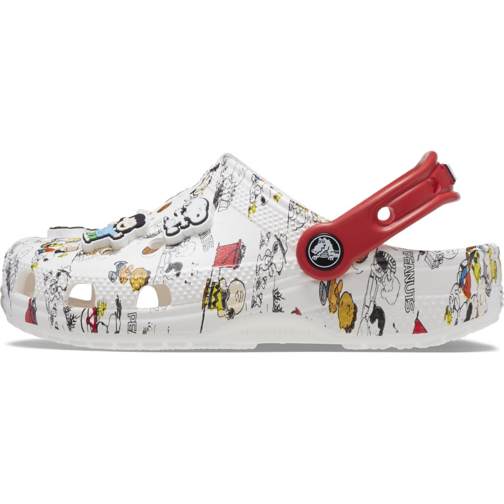 Sandália Crocs Classic Peanuts Clog Juvenil WHITE/MULTI