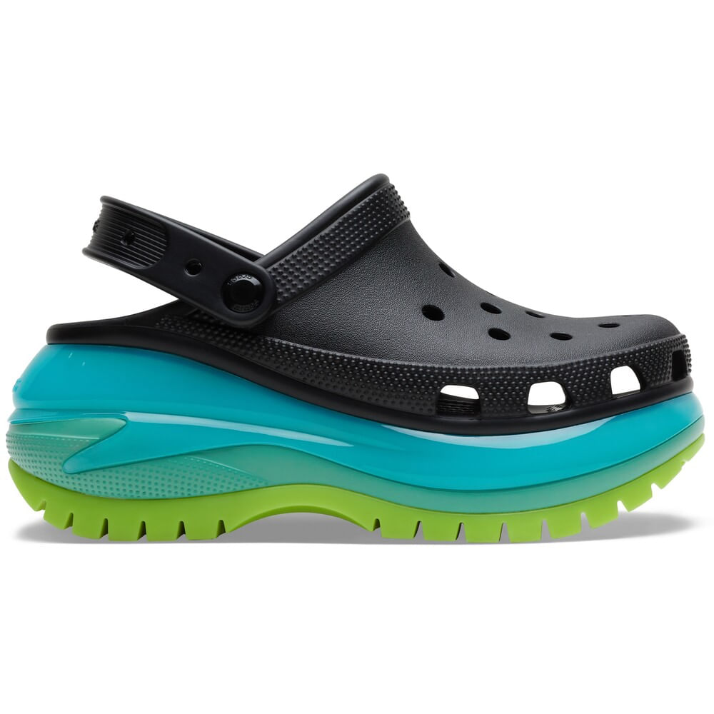 Sandália Crocs Classic Mega Crush Clog BLACK/MULTI 40