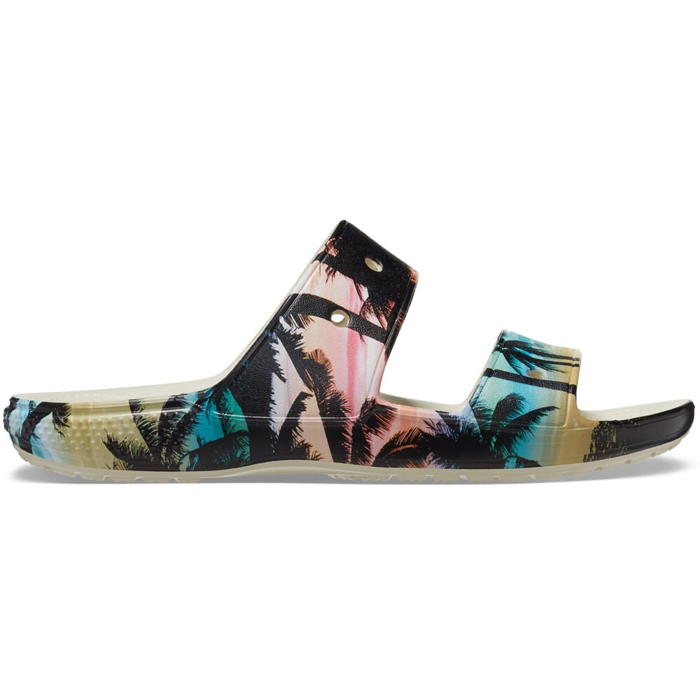 Sandália Crocs Classic Retro Resort Sandal BONE/MULTI 34