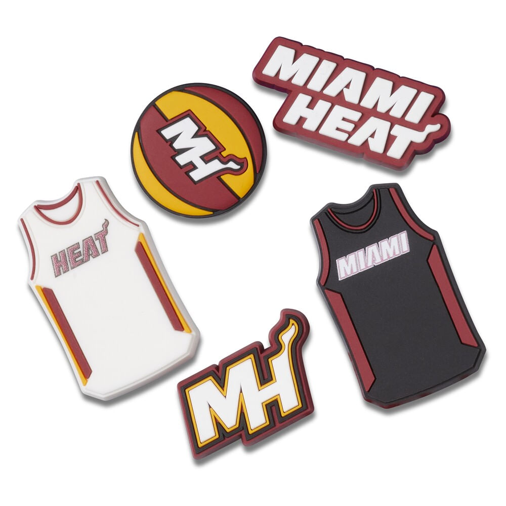 Jibbitz™ NBA Miami Heat Pack com 5 Peças Unico