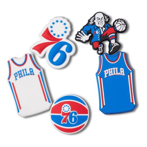 Jibbitz™ NBA Philadelphia 76Ers Pack com 5 Peças
