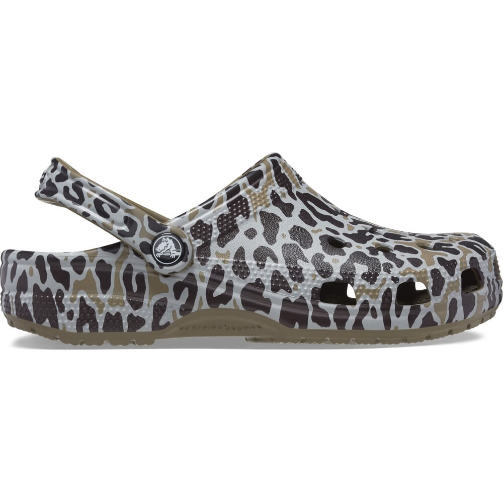 Sandália Crocs Classic Animal Print Clog KHAKI/LEOPARD 35