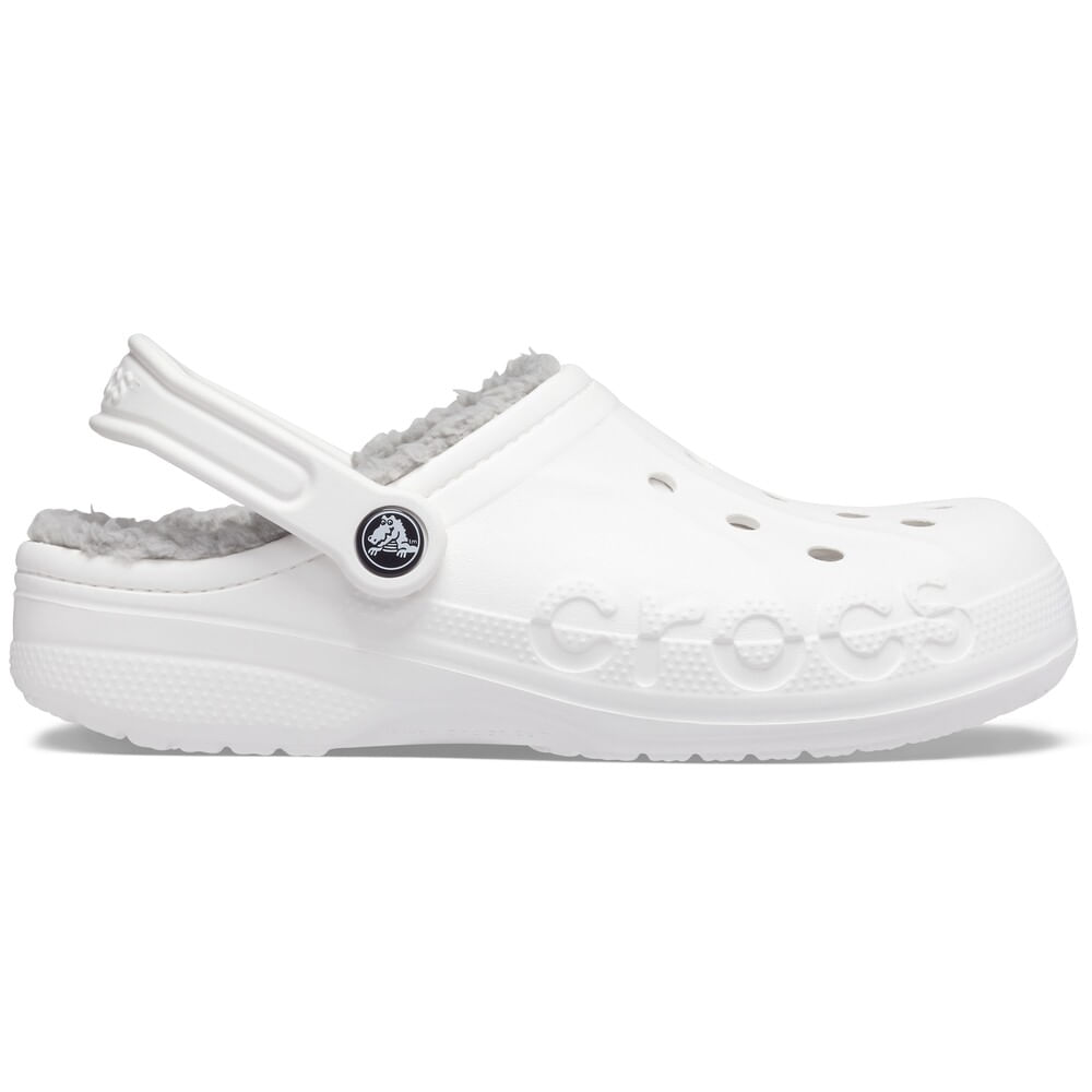 Sandália Crocs Baya Lined Clog WHITE/LIGHT GREY 41