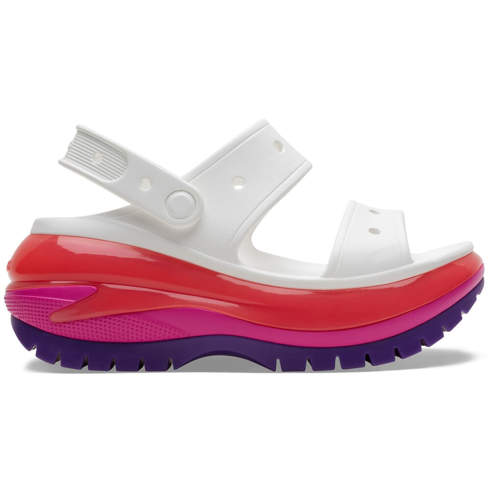 Sandália Crocs Classic Mega Crush Sandal WHITE/MULTI 34
