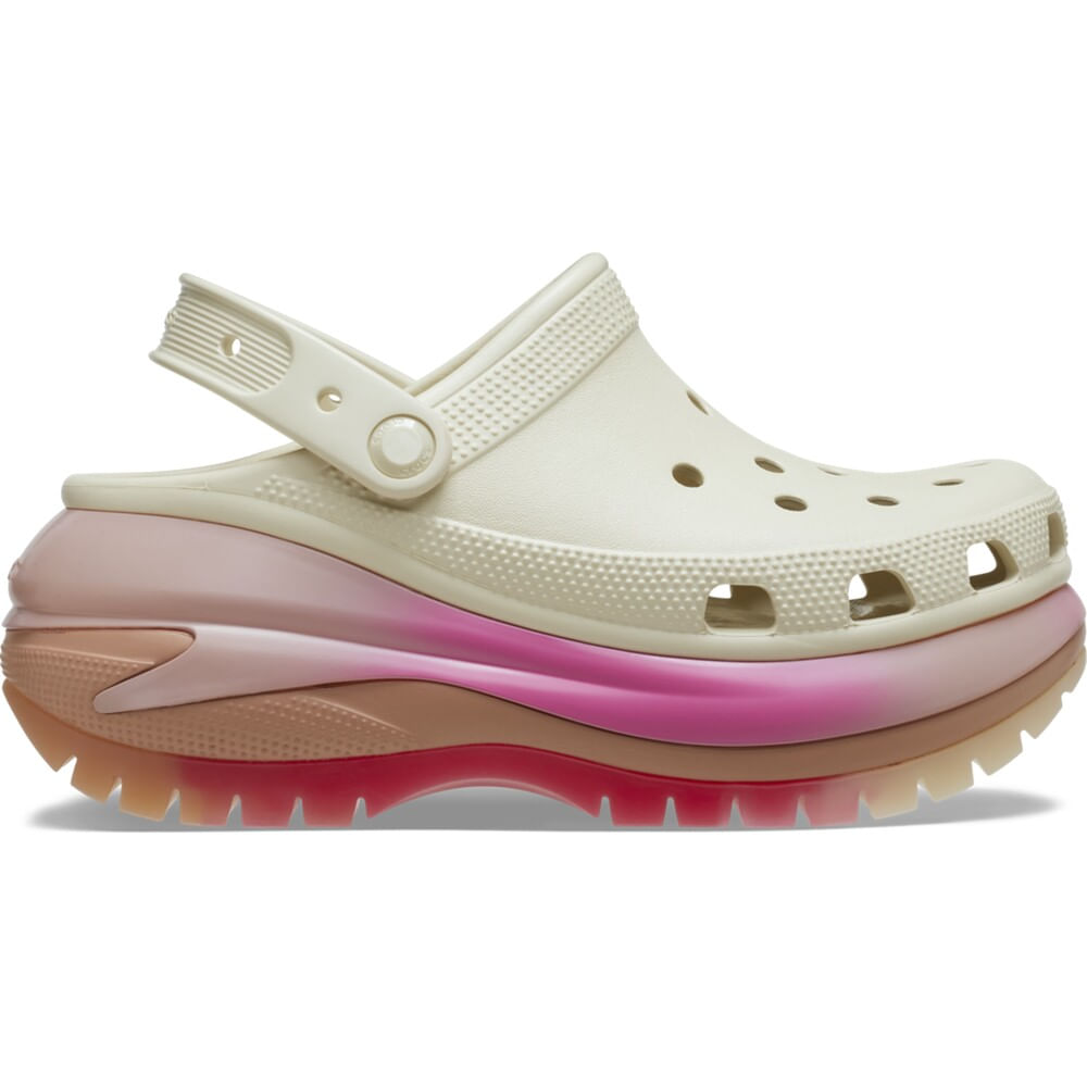 Sandália Crocs Mega Crush Colordip Clog BONE/MULTI 43